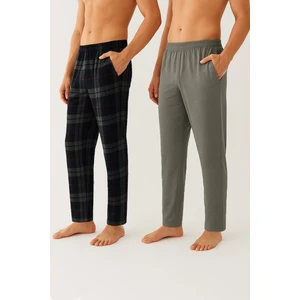 Koza İç Giyim Erkek Pamuklu  2'li Tek Alt Pijama