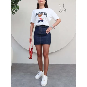 Esra Helvacı Mini Denim Etek