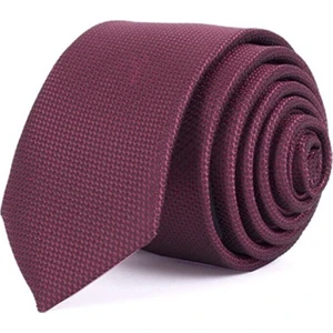 5 cm Bordo Kendinden Desenli Spor Kravat