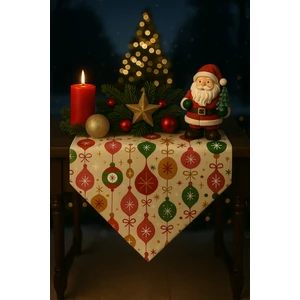 🎄 Yılbaşı Desenli Runner / Masa Örtüsü (142x40 cm)