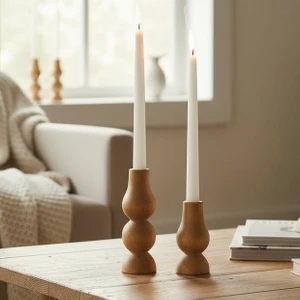 U Atölye El Yapımı Dekoratif Mumluk Şamdan 2’li Set