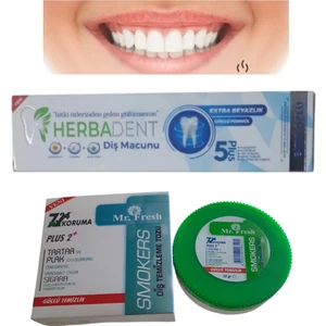 Bitki Özlü Diş Macunu ve Diş Temizleme Tozu  2'si 1 Arada Ağız Bakım Seti