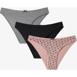 Black Çiçek 3'lü Slip Külot