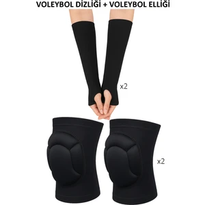 444 Marka Voleybol Dizliği ve Voleybol Elliği 2'li Set Voleybol Kolluk ve Dizlik Kabartma Sünger Destekli