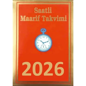 2026 Saatli Maarif Takvimi Büyük Boy (11,5 x 16 Cm) Karton Kapak Günlük Yapraklı Takvim