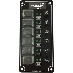 Erol Marin Tekne Sigorta Paneli, Karavan Sigorta Paneli, Switch Panel, 6'lı, 80X170MM