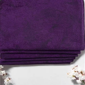 Kaymaz Tabanlı Lüks Kadife Koltuk Kanepe Çekyat Örtüsü - Konforlu Mor Damar Desenli 170X210 cm