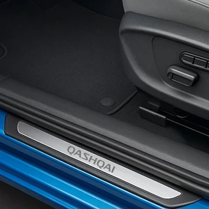 Nissan Qashqai 2007–2014 Uyumlu Krom Kapı Eşiği 4 Parça – Paslanmaz Çelik + Abs Çerçeve (Yazılı)