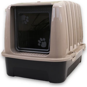 Kurtbay Şekil Lüks Kapalı Kedi Tuvaleti, Filtreli ve Kürek Hediyeli, 52x37,5x39 cm - VN11003