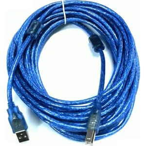 Ti-Mesh Usb 2.0 Gold Açık Mavi Yazıcı Printer Kablosu - 10M