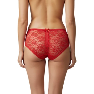 Arka Fermuar Detaylı Kan Kırmızı Külot