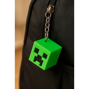 Flexilab Creative Minecraft Creeper Figür Anahtarlık – 3D Blok Tasarım Oyuncu Hediye Çanta Süsü Aksesuar