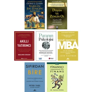 Scala Yayıncılık - Babil’in En Zengin Adamı + Düşün ve Zengin Ol + Akıllı Yatırımcı + Paranın Psikolojisi + Kendi Kendine Mba + Sıfırdan Bire + Finansçı Olmayanlar Için Finans - 7li Ekonomi Kitap Seti