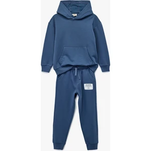 Uzun Kollu Kapşonlu Basic Şardonlu Eşofman Takımı