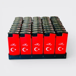 Str Bayraklı Jet Çakmak  50 Adet Doldurulabilir