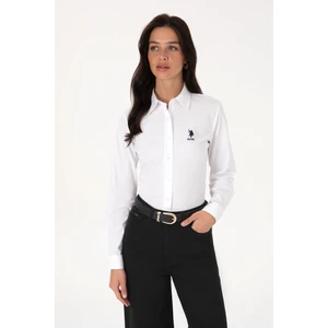 U.s. Polo Assn. Kadın Beyaz Gömlek Basic 50307989-VR013