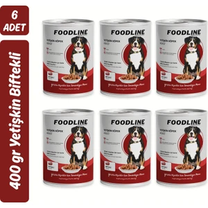 Biftekli Yetişkin Köpek Konservesi 400 gr x 6 Adet