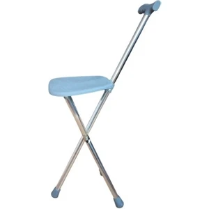 Katlanır Oturaklı Baston Taşınabilir Sandalyeli Baston