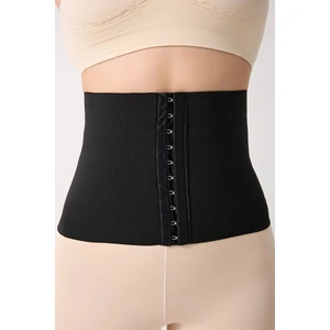 Tolfa Uzun Model Beli Saran Karın ve Göbek Toparlayıcı Esnek Korse Siyah Renk