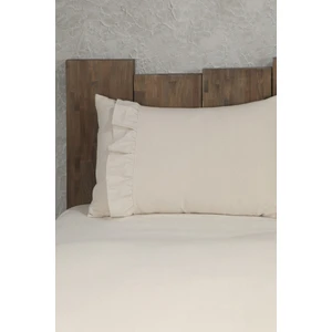 Naturel Fırfırlı Yastık Kılıfı 2 li Vintage 50x70 Cm