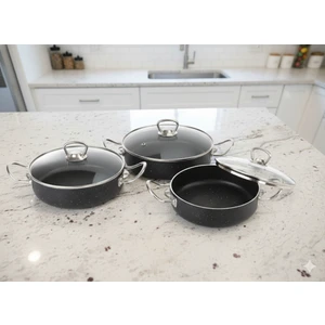 Granit Omlet Sahan Seti 3’Lü Seti Inox