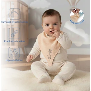 Emzik Askılı Müslin Önlük Somon