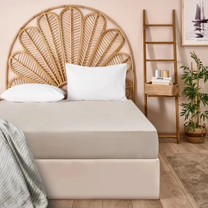 Soft Basic Tek Kişilik Lastikli Çarşaf - Bej - 100X200 cm