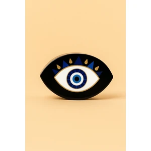 Nazar Boncuklu Kemik Mandal Toka Mavi-Siyah