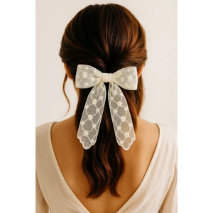 Dantelli Fiyonk Otomat Toka Beyaz