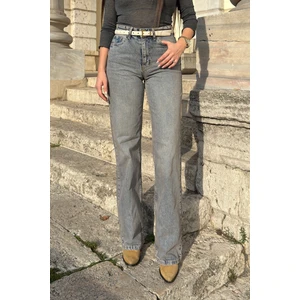 Boru Paça Jean Pantolon- Açık Mavi