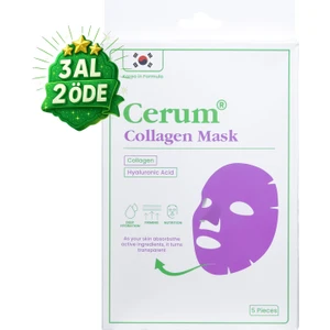 Yüzde Eriyen Kolajen Maskesi | Kolajen - Hyaluronik Asit - Probiyotik | Canlandırıcı | 5 Adet