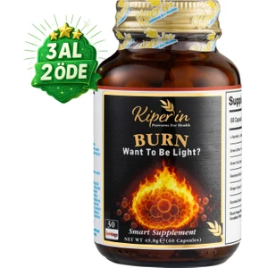 Burn | Yağ Yakıcı | L-Karnitin, Yeşil Çay, Guarana, Zencefil, Garsiniya, Kafein | 60 Kapsül