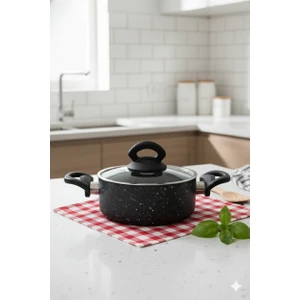 Mini Granit Tencere 16 cm Gri