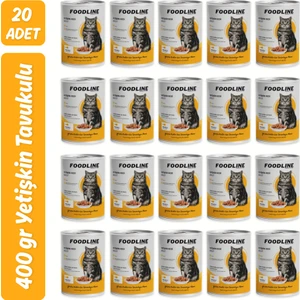 Tavuklu Yetişkin Kedi Konservesi 400 gr x 20 Adet