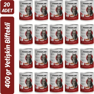 Biftekli Yetişkin Kedi Konservesi 400 gr x 20 Adet