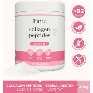 Collagen Peptides, Hidrolize Kolajen, Katkısız Içerik, Nötr Tat – 300 gr

