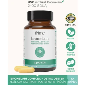 Detox, Bromelain, Yeşil Çay Ekstresi, Inülin Prebiyotik , Postbiyotik

