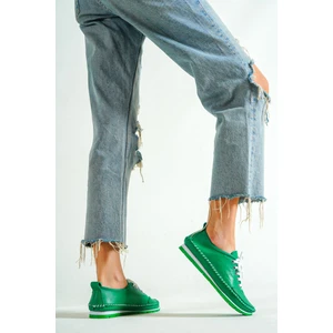 Hakiki Deri Günlük Kadın Babet Ayakkabı TRC116-0061