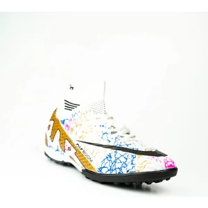 565 Beyaz Büyük Numara Erkek Halı Saha Ayakkabısı