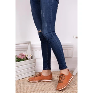 Hakiki Deri Günlük Kadın Babet Ayakkabı TRC116-0061