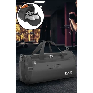 POLOGRAND London  Geniş Hacimli Konfor Modeli Önü Cepli Ayakkabı Bölmeli Seyahat Antrenman Fitness Spor Çantası