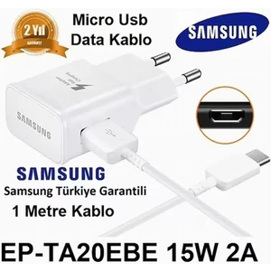 Micro USB Samsung Galaxy Hızlı Şarj Aleti Cihazı S6-S7 Edge-Note 2-3-4-5 J1-J2-J3-J4-J5-J7 Prime EP-TA12EBEUGWW