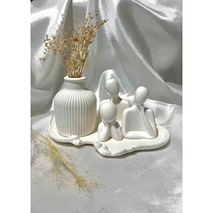 Dantel Tepsi Vazo ve Aile Set