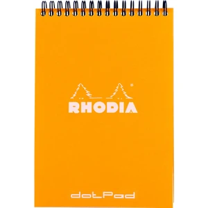 Classic Üstten Spiralli Noktalı Bloknot A5 Turuncu