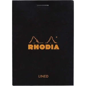 Classic Üstten Zımbalı A7 Çizgili Defter Black