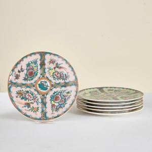 Harmonia 19 cm Renkli Desenli 6'lı Pasta Tabağı Seti Şık ve Zarif Sunumlar 