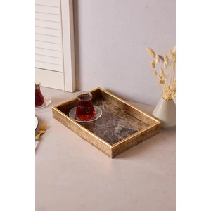 Turin Black Marble Tepsi 22X33 cm
