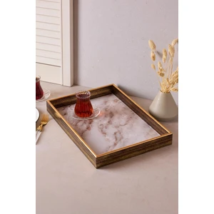 Turin White Marble Tepsi 28X40 cm