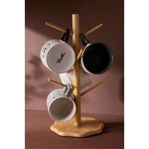 Bamboo Çiçek Desenli Bardak Askılığı