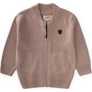 Triko Cepli Hırka 2-11 Yaş Bej